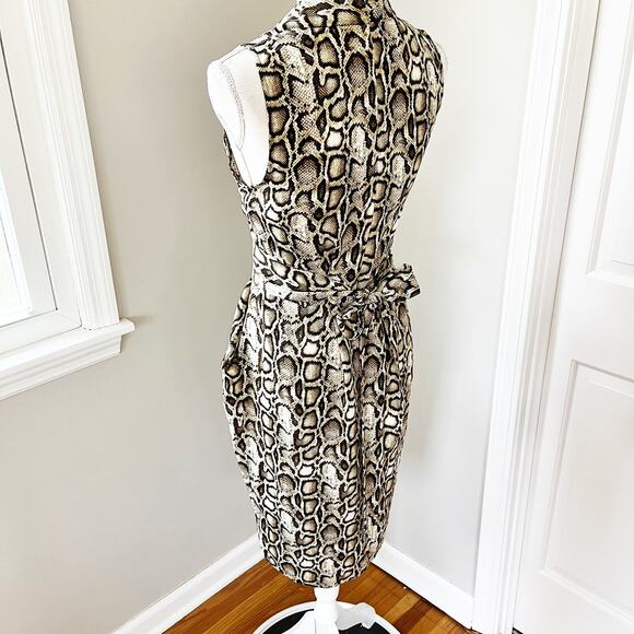 RACHEL Rachel Roy Snake Skin Print Tie Waist Dress - Picture 4 of 7
